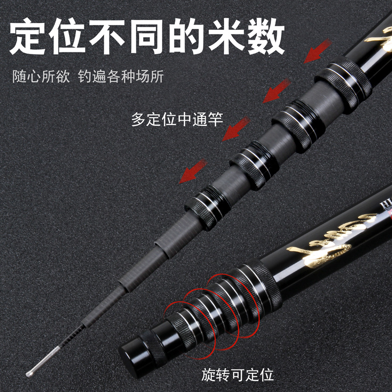 Picture of Factory wholesale five positioning Zhongtong Rod inner routing fishing rod hand Rod carbon ultra light hard 19 adjustable short section stream Rod