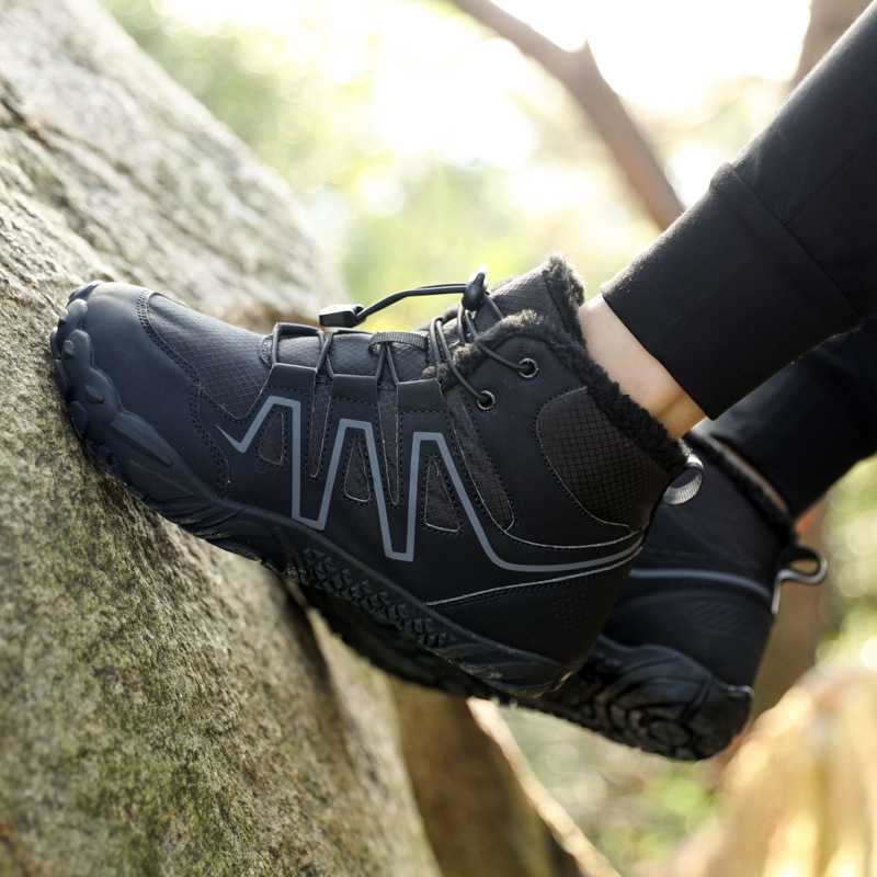 Picture of 2024 New Cross-border High-top Warm fleece-lined Thickened Men's Cotton Shoes Waterproof Non-slip Comfortable Boots Women's Hiking Shoes