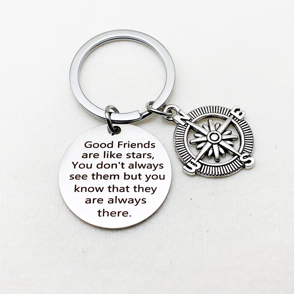 Good Friends are like stars Europe and the United States hot Amazon explosions stainless steel keychain