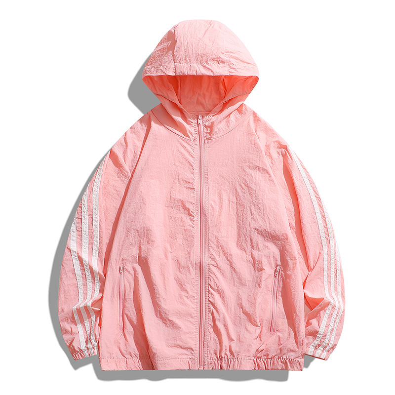 2024 summer trend explosion cross-border ice silk sunscreen clothing men and women couples new two-open outdoor skin clothing