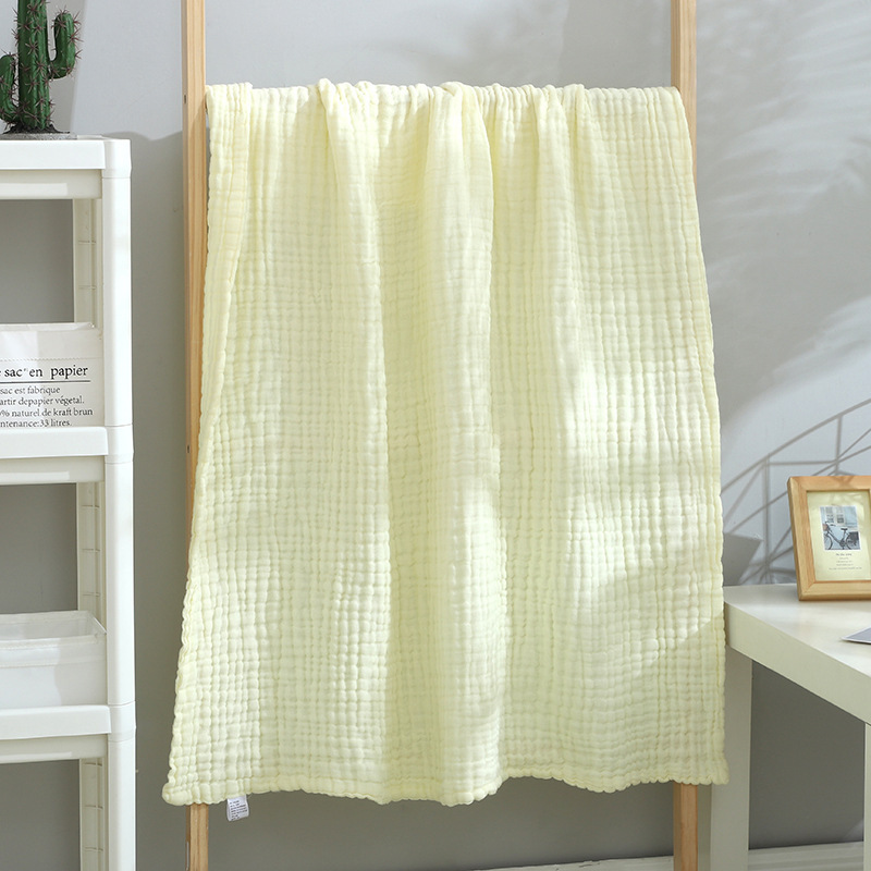 Picture of [Strictly Selected] Six-Layer Seersucker Pure Cotton Bath Towel, Baby Bath Towel, Newborn Cotton Quilt, Pure Color Gauze Towel