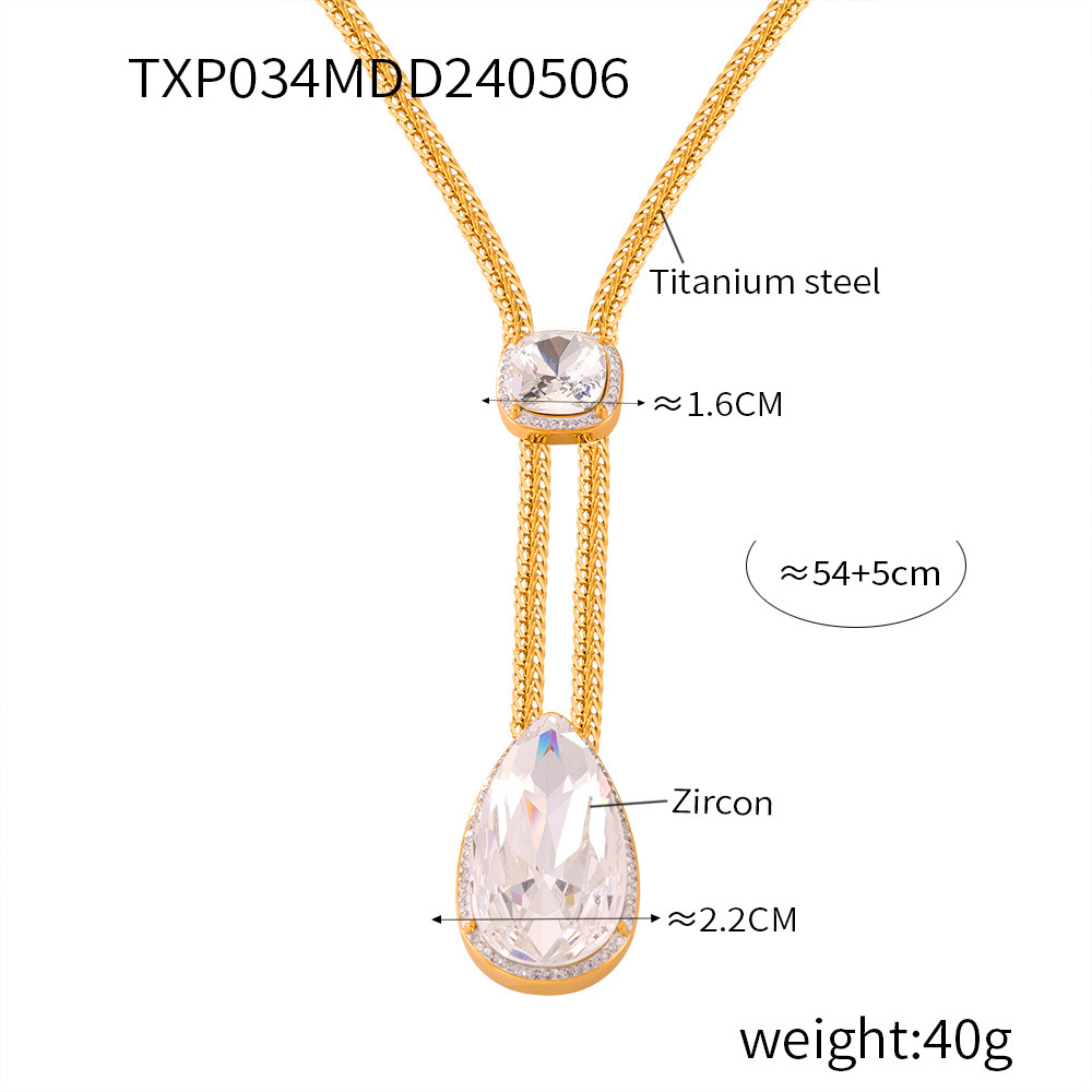 Picture of Fashion New European and American Cross-border Zircon White Shellfish Bracelet Necklace suit Women Fashion Niche Light Luxury Internet Celebrity Same Style
