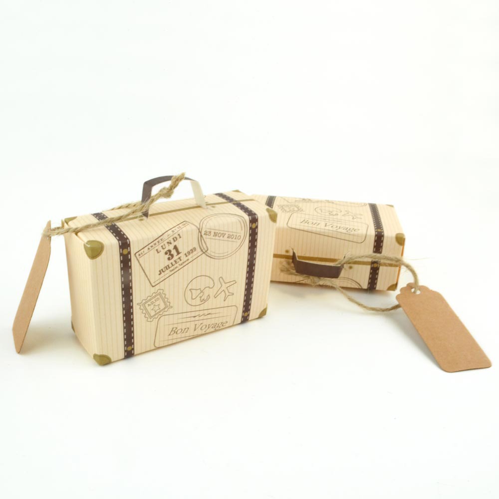 Picture of European Creative Amazon Mini Suitcase Wedding Candy Box Wedding Gift Candy Packaging Box Airplane Carton Wholesale