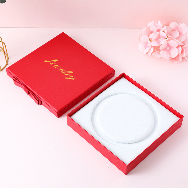 Pearl Necklace Box Mother's Day Gift Box Ring Earrings Jewelry Packaging Box Three-Piece Gift Box Wholesale in Stock