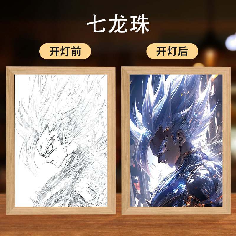 Picture of Carefully Selected Dragon Ball Carrot Goku Lighting Painting Vegeta Super Saiyan Creative Atmosphere Light Ornaments
