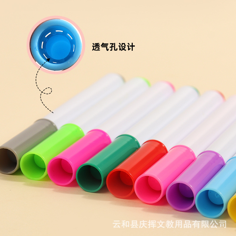 Picture of Dust-free water soluble liquid chalk water-based erasable children's blackboard acrylic board graffiti 12 color light board pen wholesale