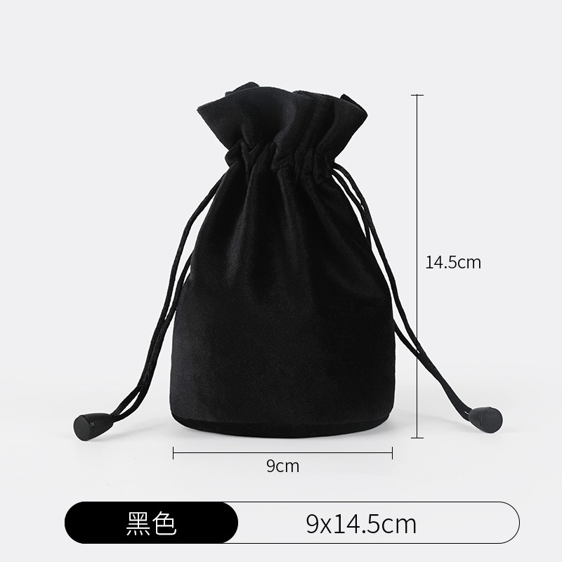 Picture of High-Bottom Velvet Round Bottom Drawstring Flap Pocket Pants, Super Soft Drawstring Jewelry, Jewelry Red Wine Packaging Bag, Curling Wand, Selfie Stick