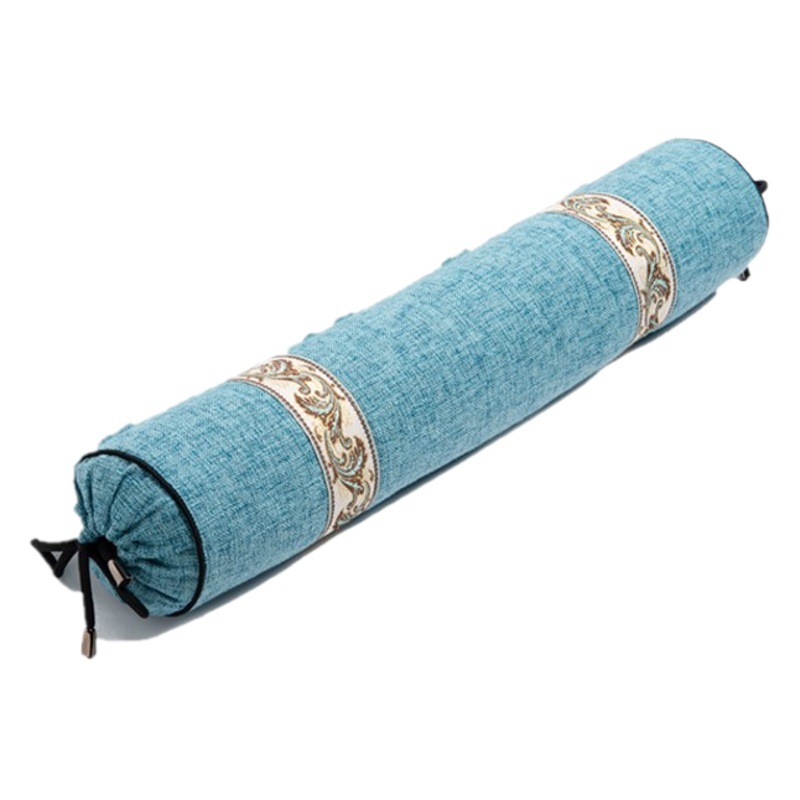 Cervical pillow bamboo charcoal health pillow washed hawthorn candy pillow neck protection cylindrical thickened linen cloth moxa pillow