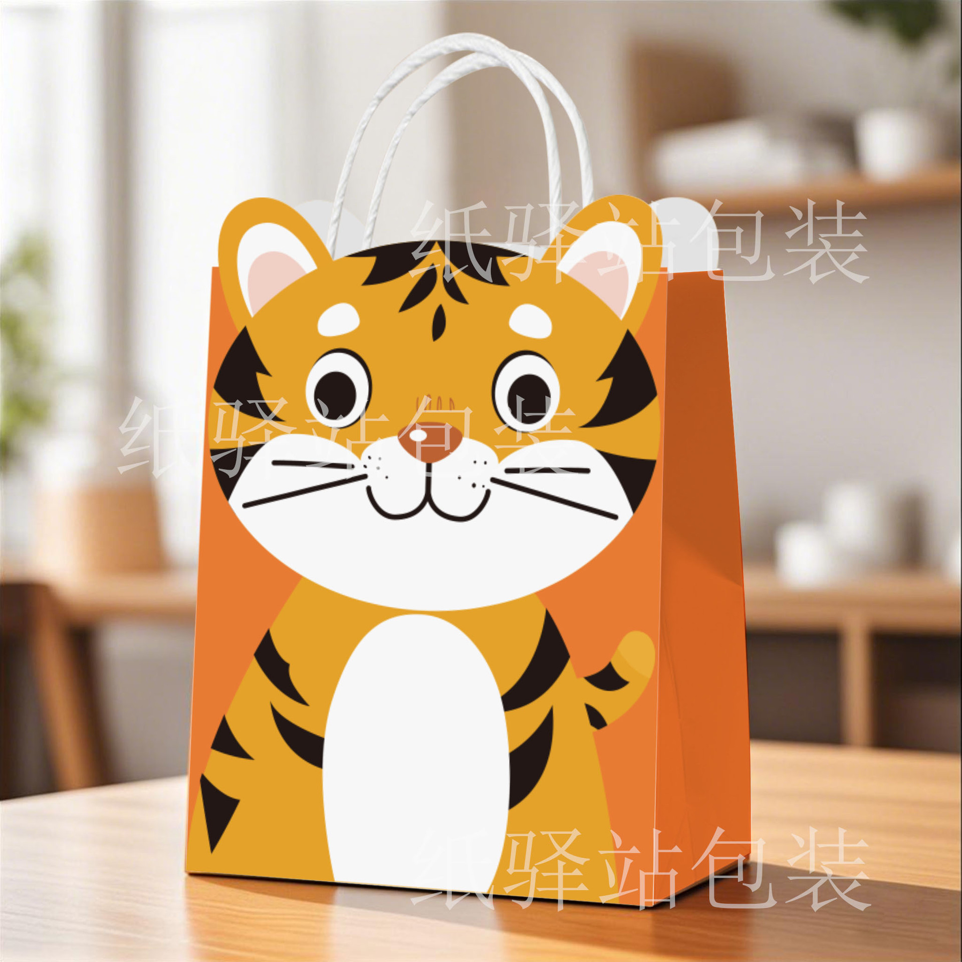 Amazon Three-Dimensional Animal Theme Party Gift Bag Cartoon Handbag Children's Day Foreign Trade Environmentally Friendly Kraft Paper Bag