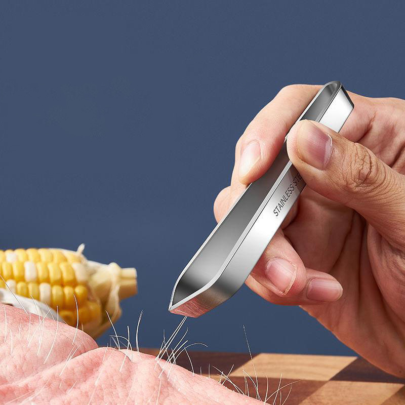 Picture of Stainless steel hair plucker fish bone plucker kitchen pig hair clip thickened chicken duck goose hair clip plucking tweezers garlic stripper