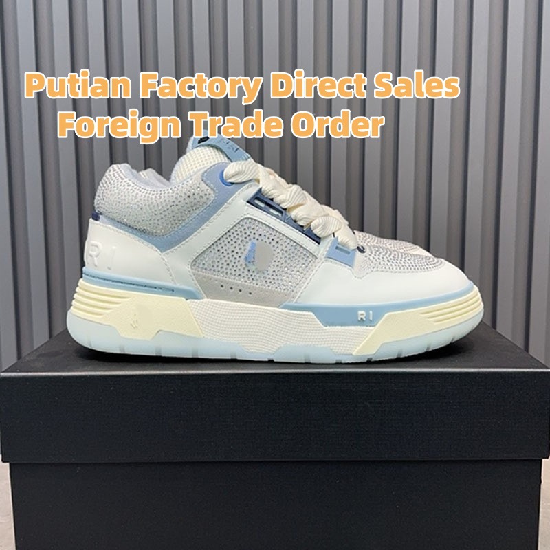 Foreign trade 2024 new flash diamond arim * bread shoes dad shoes couples sports leisure low-top thick-soled board shoes