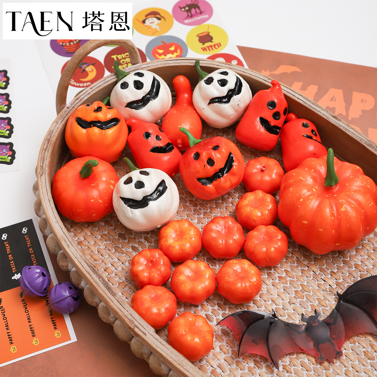 Spot Wholesale Foam Pumpkin Halloween Flower Packaging Display Jewelry Doll Bouquet Gift DIY Material