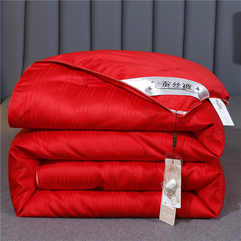 Picture of 60S Cotton Double Palace Cocoon Feather Silk Quilt Summer Cool Quilt Pure Cotton Thickeneded Warm Spring & Fall Quilt Air-Conditioned Quilt Mother Quilt Winter Quilt