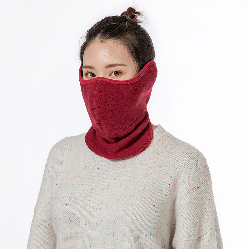 Picture of Winter warm mask neck and ear protection all-inclusive scarf men and women riding mask polar fleece three-in-one outdoor cold protection