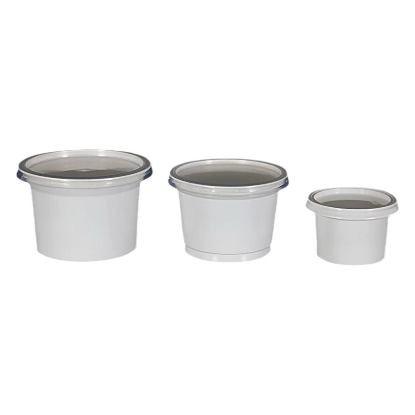 In-mold stickers disposable soup cup porridge bowl 130ml food packaging take-out lunch box pp plastic mashed potato cup