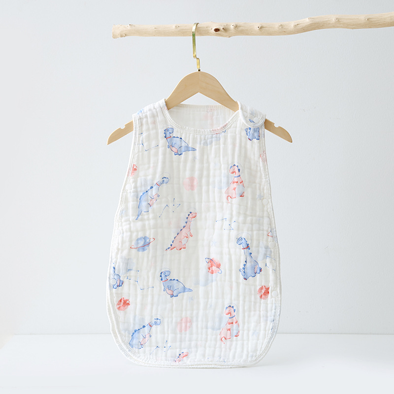 Picture of Spring and Summer Gauze Sleeping Bag Soft and Comfortable Absorbent Breathable Two-piece Neonatal Kick-proof Four or Six-layer Baby Sleeping Bag