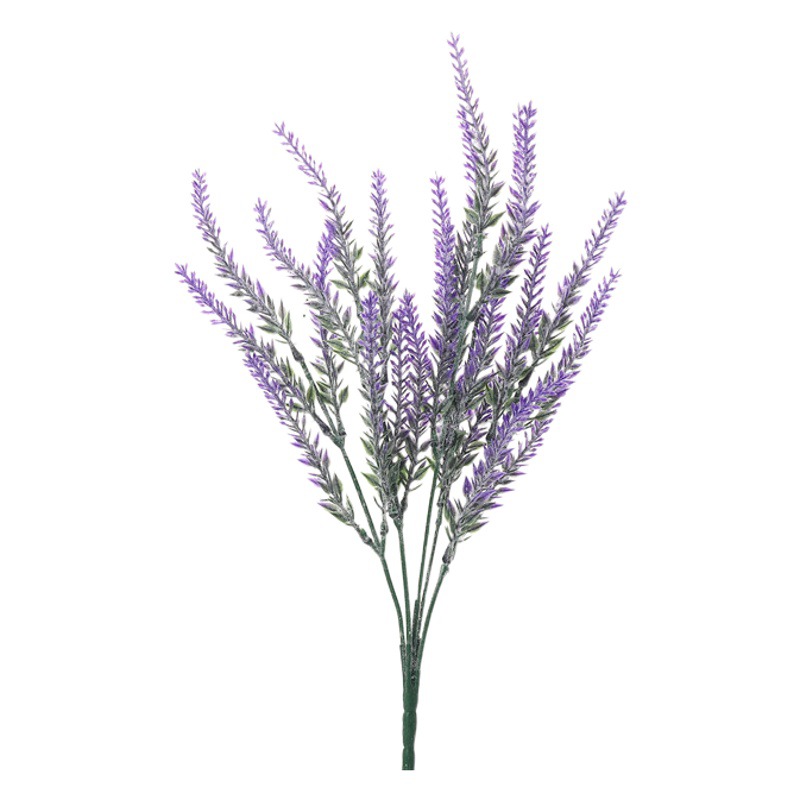 Artificial wheat ear 5 fork flocking lavender artificial flower home decoration plant wedding pastoral bouquet wholesale