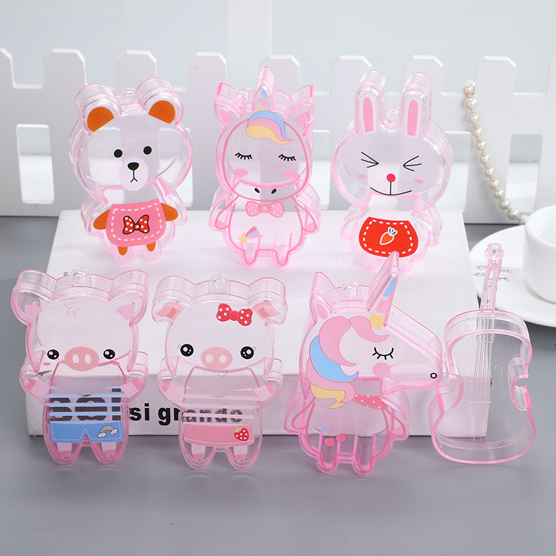Wedding candy packaging gift box Children's hairpin rubber band jewelry cartoon storage box creative mini sundries finishing box