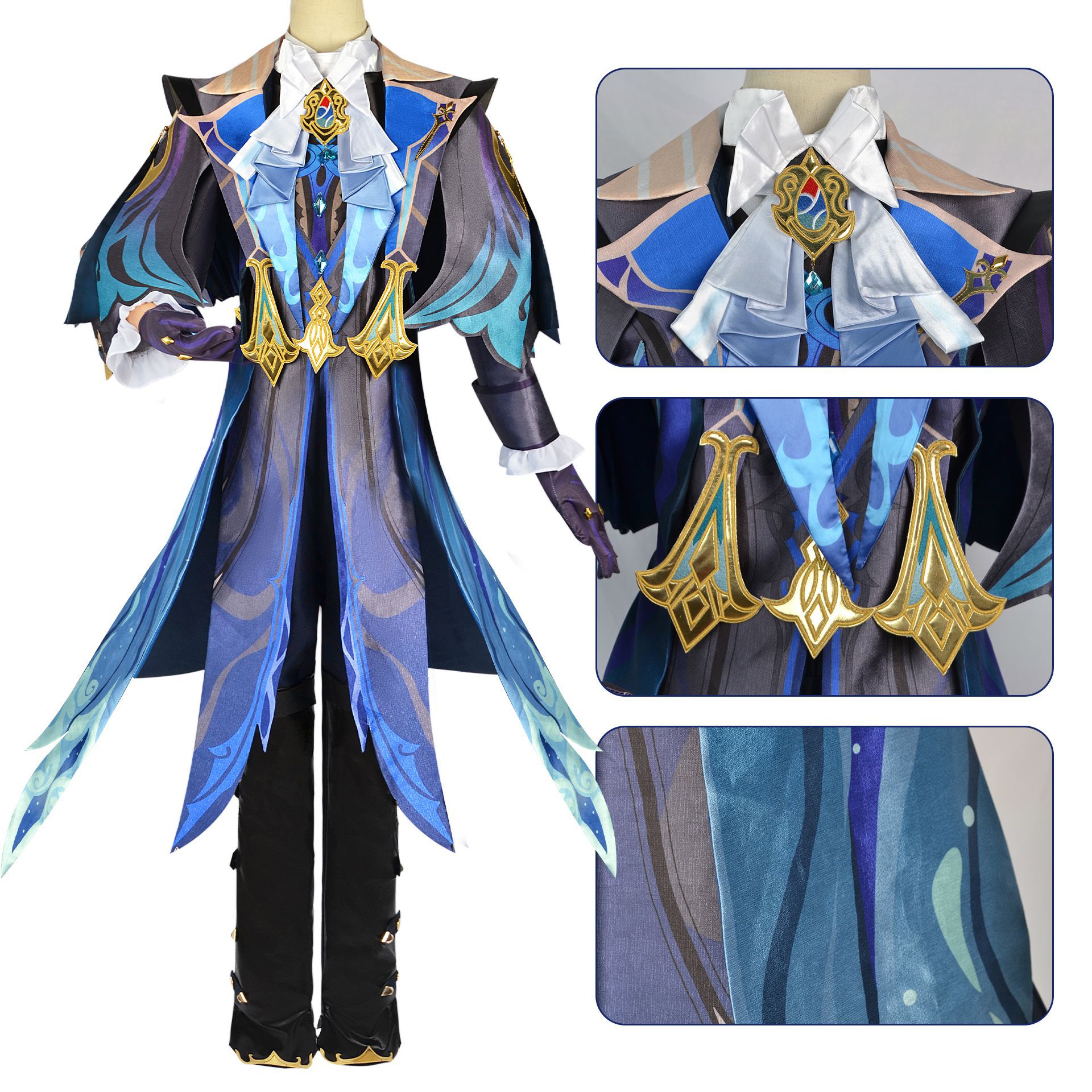 North Water Trade Original God Navilet cos Suit Fontaine New Role Water Dragon King cosplay Secondary Playing Suit