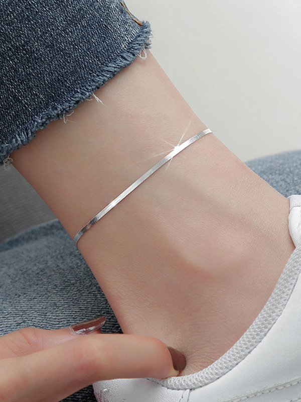 Picture of Stainless steel snake bone chain European and American fashion fashion simple design 18K gold plated titanium steel foot decoration temperament all-match anklet
