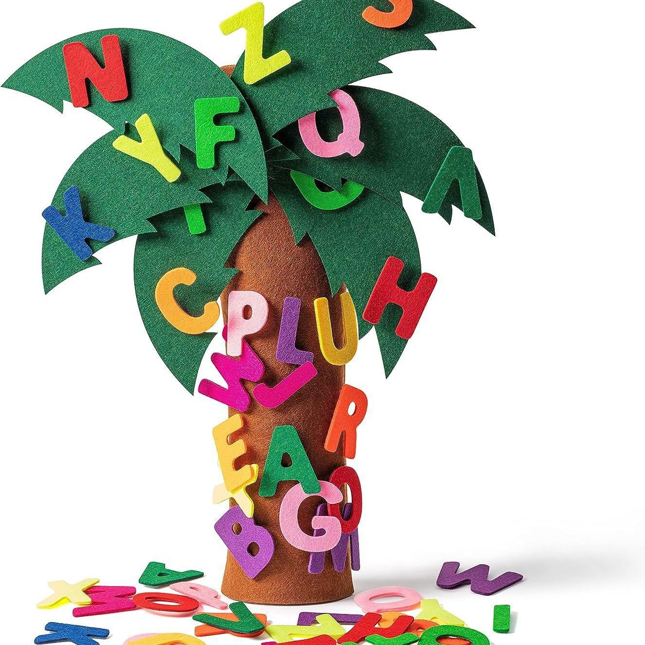 Children's Educational Toys Letters Hands-on Cognitive Ability Felt Coconut Tree Velcro Early Childhood Education Toys