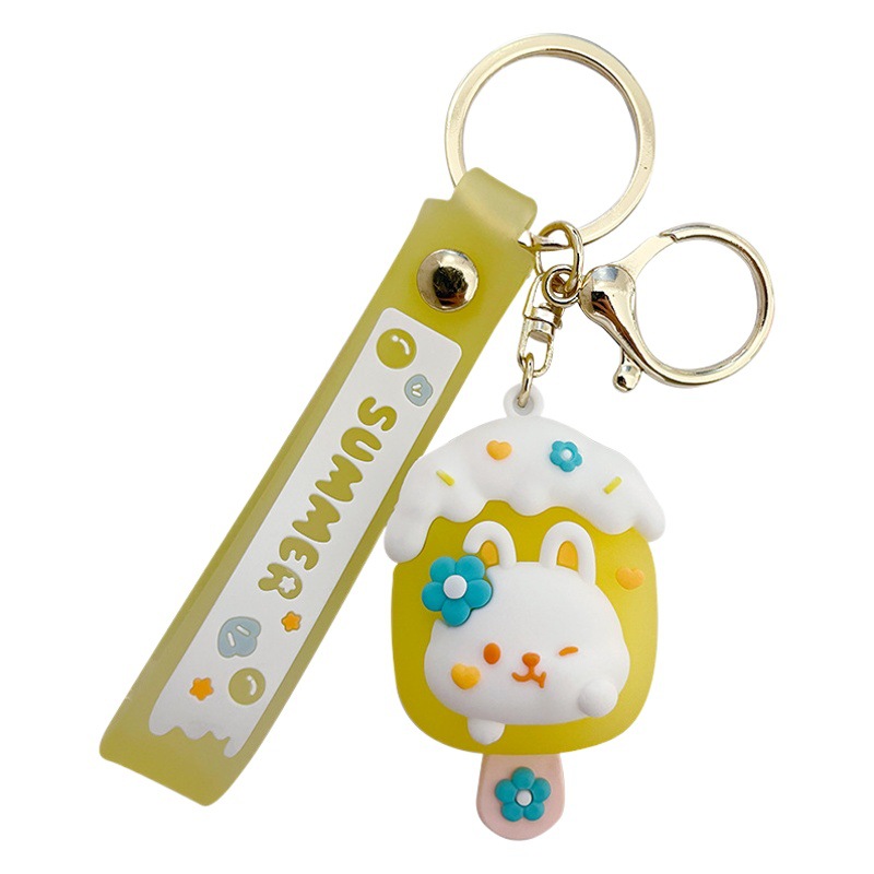 Cute rabbit ice cream creative cute cartoon Keychain Car schoolbag bag all-match pendant fashion gift wholesale