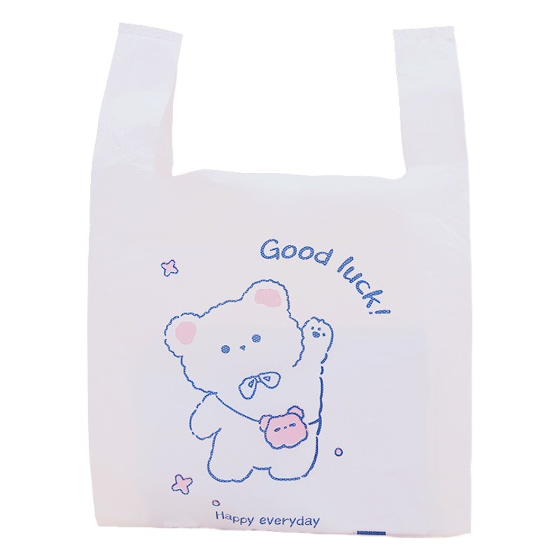 Packaging Bags Tiktok Cartoon Food Bags New Material Clothing Fast Food Restaurant Cake Shopping Bags Plastic Bags Wholesale Food Grade