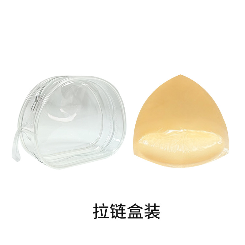 Picture of Triangle Silicone Chest Patch Women's Push-up Self-adhesive Chest Pad Invisible Thickened Sponge Pad Swimwear Bikini Underwear Insert