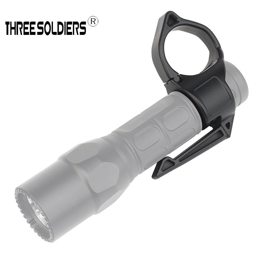 1 inch tactical flashlight portable bracelet clip outdoor mountaineering hiking flashlight hanging buckle fit inner diameter 2.2CM