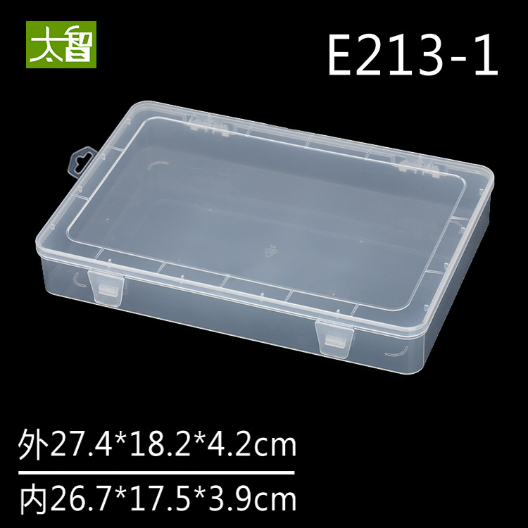 Picture of E213-1 empty box parts box fishing gear plastic box storage box translucent 27.4*18.2*4.2cm