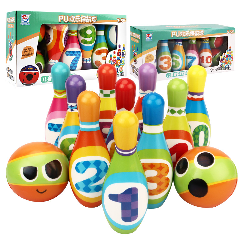Picture of Cross-border large pu solid children bowling suit parent-child interactive toys kindergarten indoor sports ball