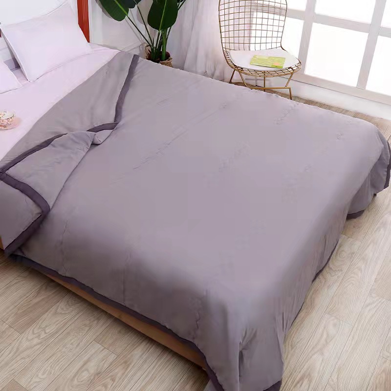 Washed Cotton Air Conditioning Quilt, Summer Cooling Quilt, Spring and Autumn Thin Quilt, Quilt Core for Single and Double Beds, Children's and Student Quilt