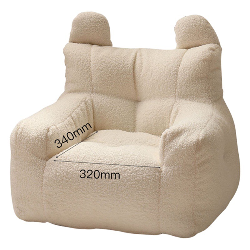 Picture of Children's Sofa Lamb Fleece Cute Single Person Baby's Seat Reading Area Cartoon Sofa Children's Room Casual Small Sofa
