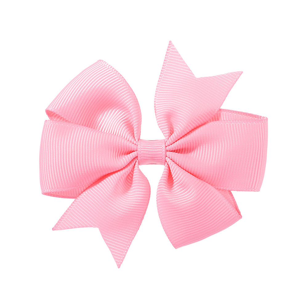 Picture of 53 Colors Amazon Hot Selling Six-Ear Pure Color Ribbed Fishtail Bow Hairpin Hair Accessories Kidsren's Headwear 564