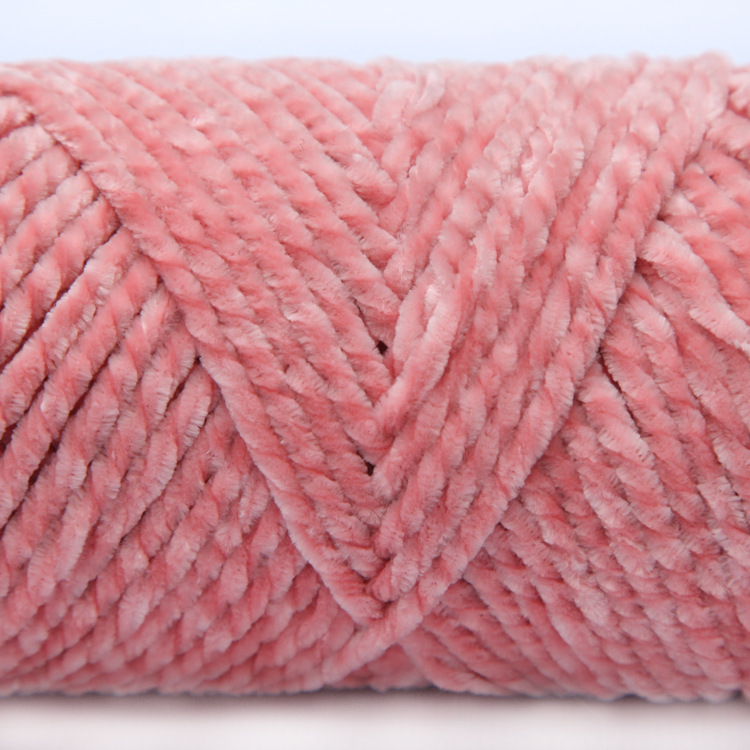 Picture of 3 Strands of Chenille Velvet Yarn for Crocheting Shoes, Thick Yarn for Autumn and Winter DIY Handmade Knitting, Scarf Yarn, Pure Handmade Knitting