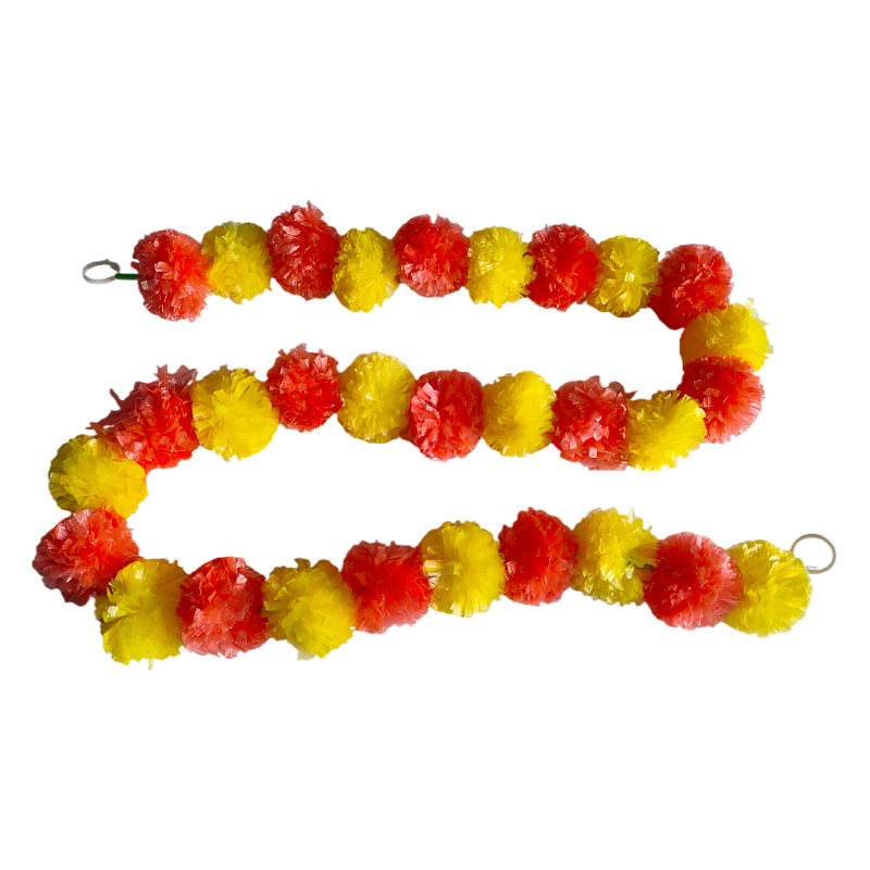 Picture of Marigold garland Indian wedding decoration flower string Mexican Day of the dead plastic decorative flower string