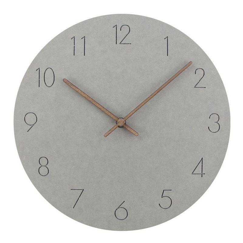 Picture of Nordic simple color wood wall clock living room clock mute quartz clock manufacturers direct batch can do diy