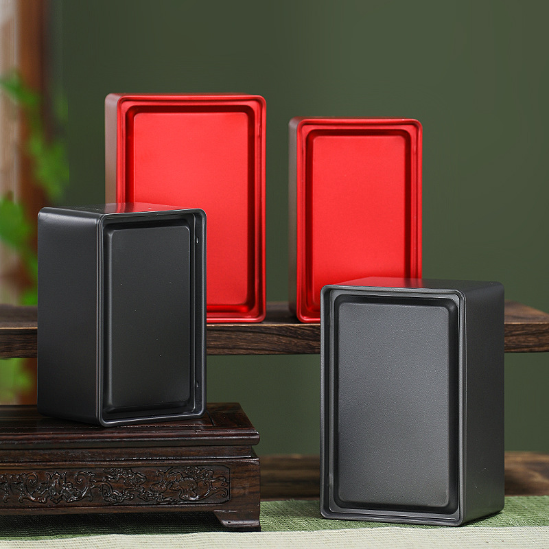 Anyuan Packing Square Tinplate Tea Can Swing Bubble 125g Tea Can Sealed Metal Can Longjing Tea Iron Box