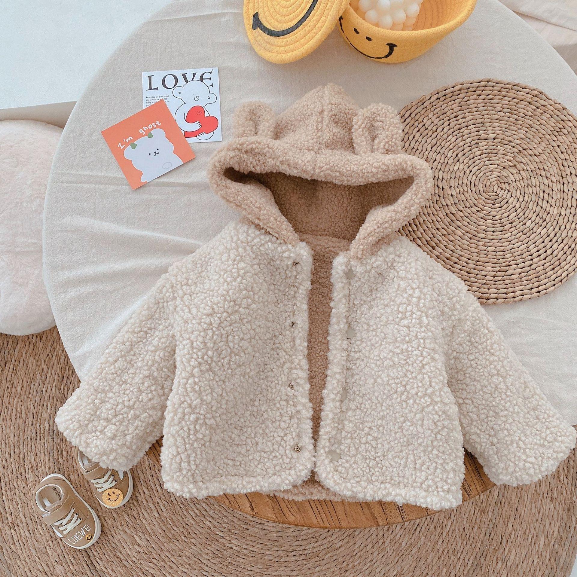 Picture of New Children's Plush Baby's Top Children's Wear Coat for Boys and Girls Autumn and Winter Top Big Children's Warm Jacket