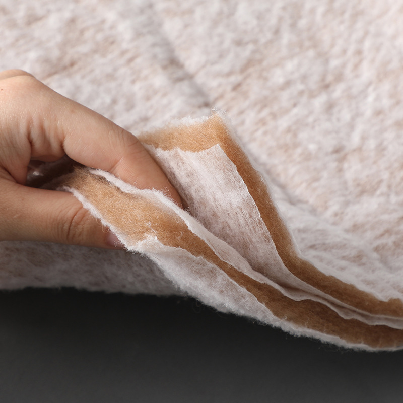 Camel wool double composite lining high-grade cotton-padded jacket special lining sandwich filling composite anti-shrinkage anti-drilling wool