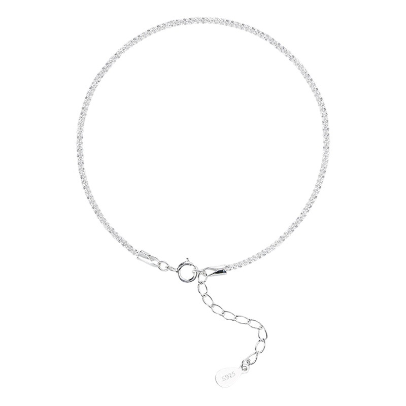 [Mu Xi] Gypsophila anklet female sterling silver anklet female 2021 New Net red anklet female ins niche design