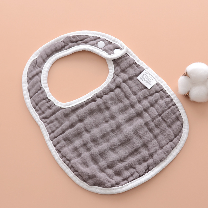 Picture of U-Shaped Bib, 8 Layers of Thickened Cotton Gauze, Plain Color, Unisex Newborn Baby Anti-Spit-Up Bib, Baby Drool Towel