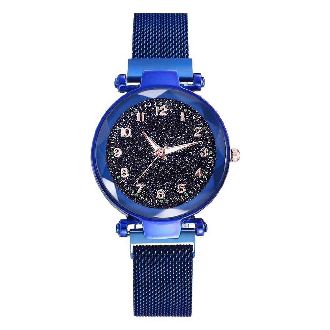 Women's magnet watch Arabic digital face explosion watches foreign trade ladies Milan mesh belt fashion simple quartz watch
