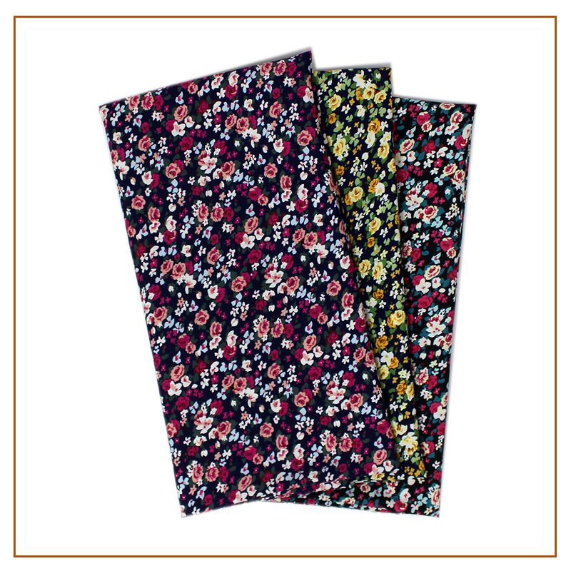 High Quality Korean Silk Fabric Polyester Small Crushed Printed Shirt Chiffon Dress Fabric Outer Single Foreign Trade Flower