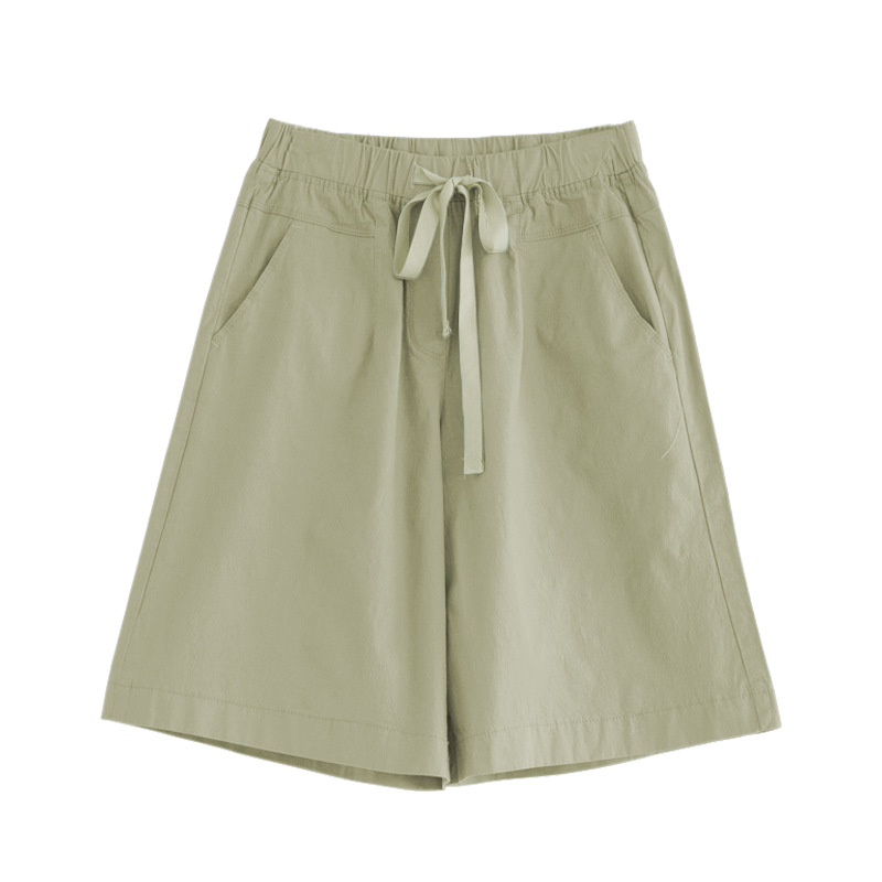Picture of Five-point Pants Women's Loose Shorts Summer Thin High Waist 100.00kg Years New Casual Pants Women's Straight Black Five-point Pants