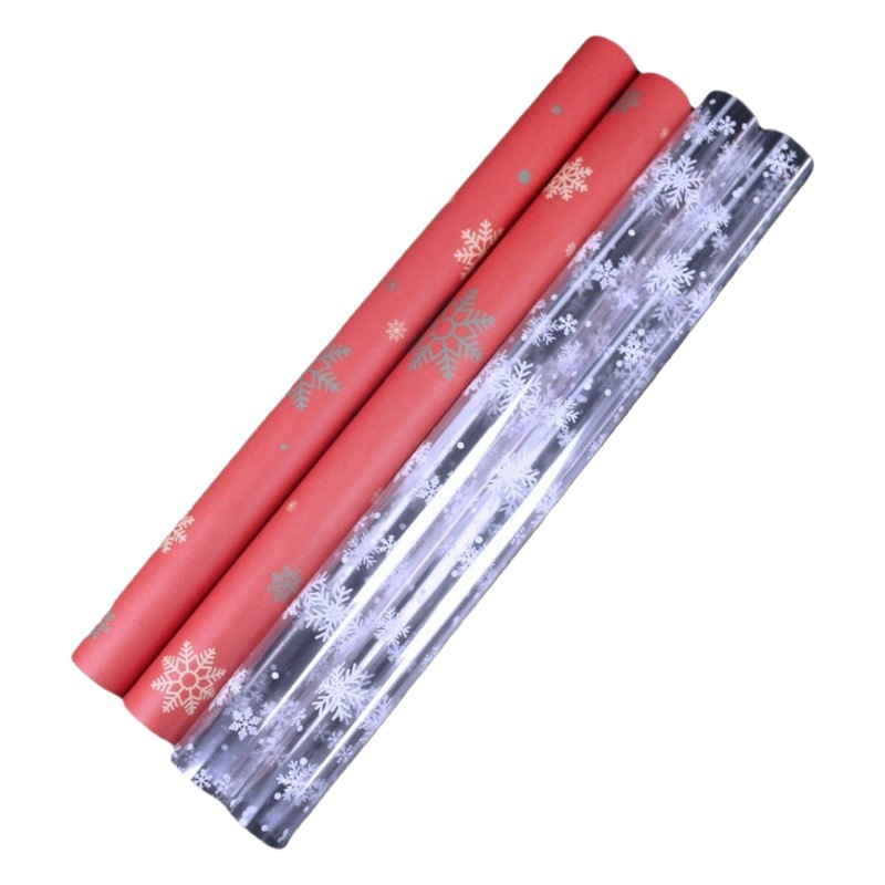 Manufacturer Wholesale Christmas Peace Fruit Decoration Christmas Eve Bouquet Packaging Cellophane Christmas Flower Wrapping Paper