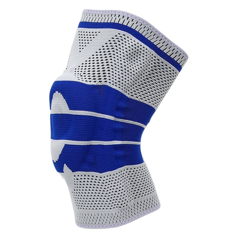 Meniscus Pressurized Knee Pads Basketball Running Cycling Fitness Silicone Spring Support Strip Nylon Knitted Sports Knee Pads