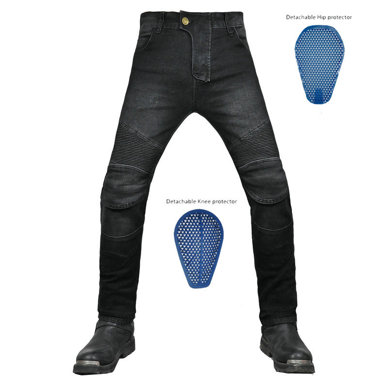 VOLERO motorcycle racing casual loose jeans cross-country motorcycle riding jeans with cover silicone