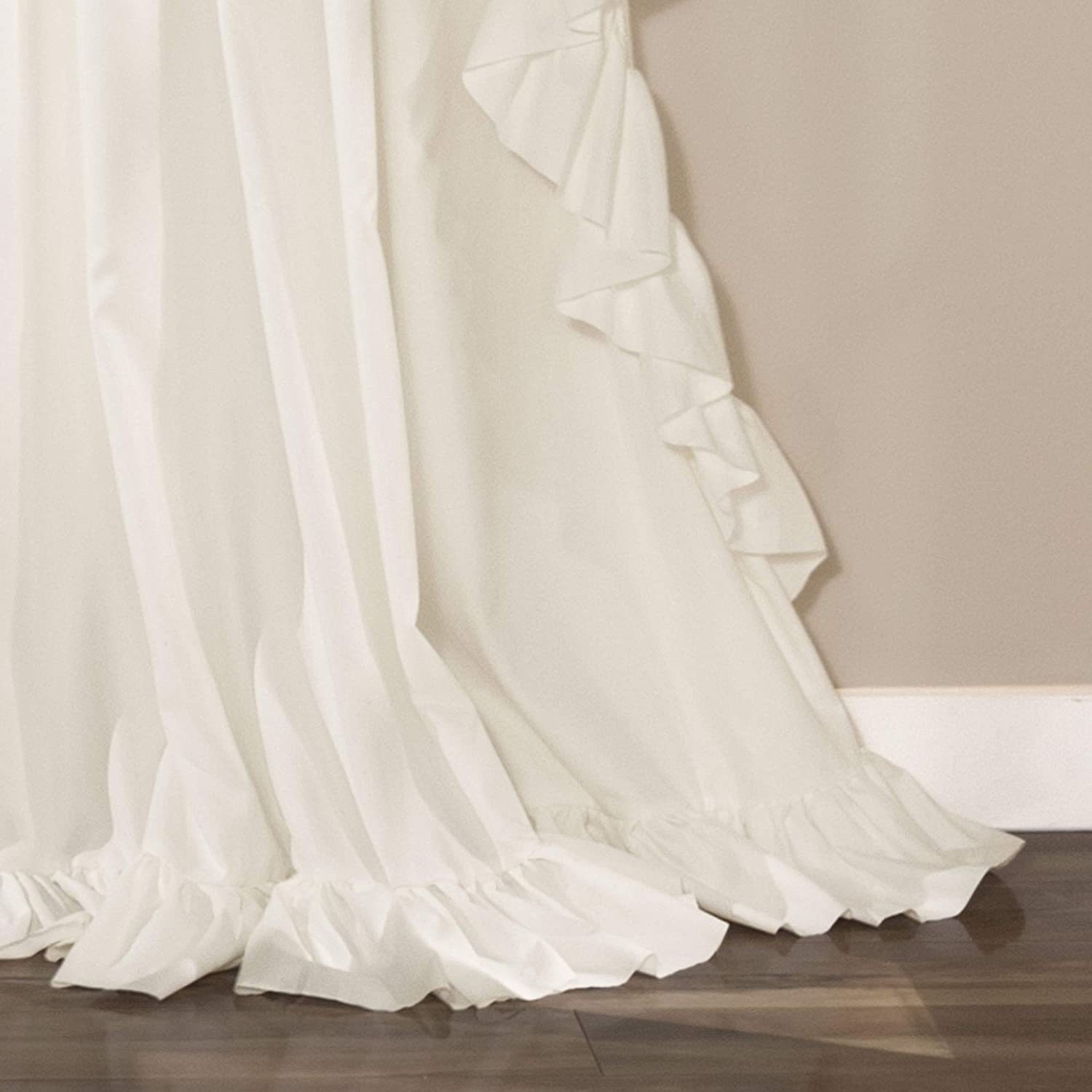 Picture of EBAY cross-border factory Amazon ins ruffled pleated window finished Princess decorative curtain pure white short curtain