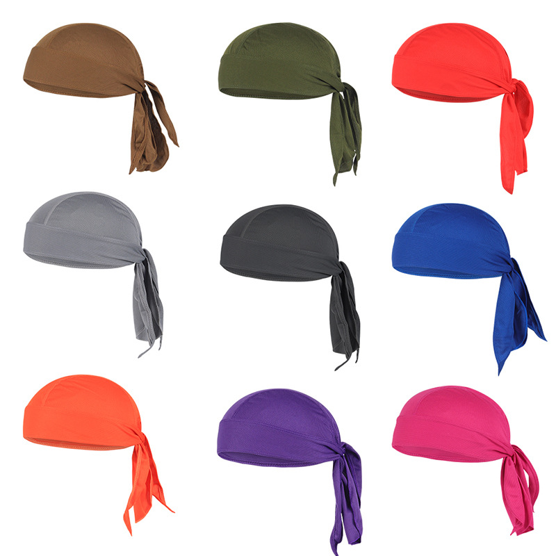 Cross-border outdoor summer cycling small hat, men's quick-dry breathable pirate hat, sweat-absorbing and moisture-wicking, motorcycle sports headscarf